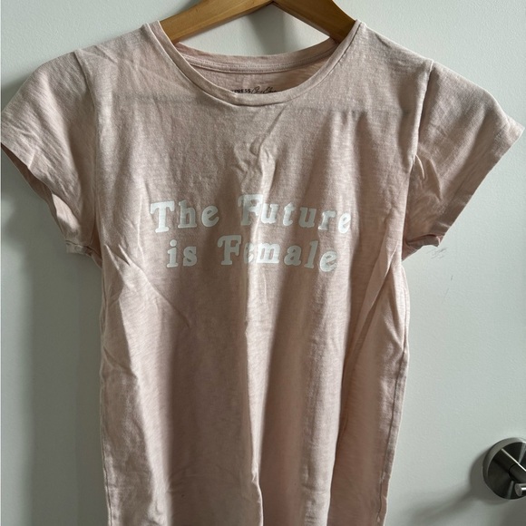 Express ‘The Future is Female’ Pink Short Sleeve Tee - Picture 2 of 5